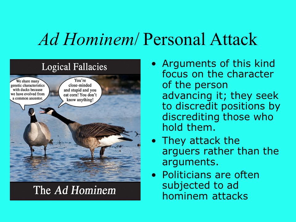 Ad Hominem: How People Use Personal Attacks to Win Arguments